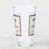 Modern Funny World's beste opa-certificaat Glas (Rechts)