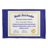 Modern Funny World's beste opa-certificaat Kussensloop (Voorkant)