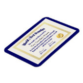 Modern Funny World's beste opa-certificaat Magneet (Linkerzijde)