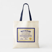Modern Funny World's beste opa-certificaat Tote Bag (Achterkant)