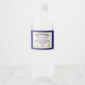 Modern Funny World's beste opa-certificaat Waterfles Etiket (Voorkant)