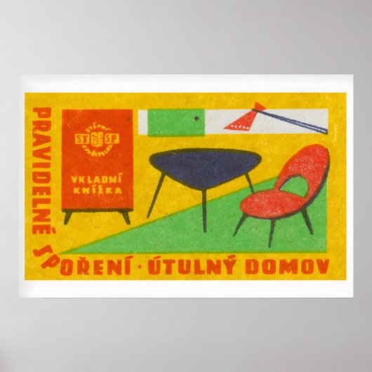 Modern Furniture - Matchbox Print - Czech Wall Art (Voorkant)