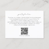 Modern Furniture Store Minimalist Interior Design  Visitekaartje (Achterkant)