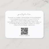 Modern Furniture Store Minimalist Interior Design  Visitekaartje (Achterkant)