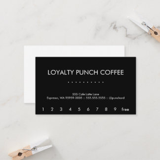 Modern Futura Loyalty Coffee Punch Card