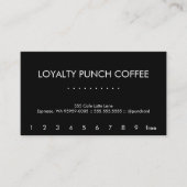 Modern Futura Loyalty Coffee Punch Card (Voorkant)