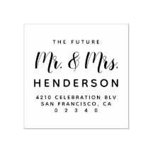 Modern Future Mr & Mrs Script Return Address