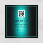 Modern futuristisch abstract DJ Vierkante Visitekaartje (Achterkant)