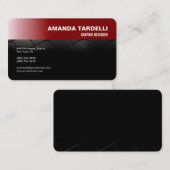 Modern futuristisch legant minimalistisch rood zwa visitekaartje (Voorkant / Achterkant)