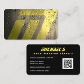 Modern futuristisch visitekaartje met natte metale (Voorkant / Achterkant)