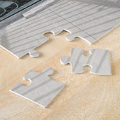 Modern futuristisch wit gebouw legpuzzel (Zijkant)