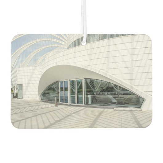 Modern futuristisch wit gebouw luchtverfrisser (Voorkant)