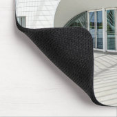 Modern futuristisch wit gebouw muismat (Hoek)