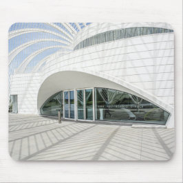 Modern futuristisch wit gebouw muismat