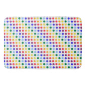 Modern Fuzzy Rainbow Polka-Stippen Pattern Badmat (Voorkant)