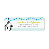 Modern gaat naar de Chapel Wedding Labels (Voorkant)
