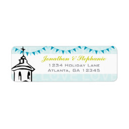 Modern gaat naar de Chapel Wedding Labels