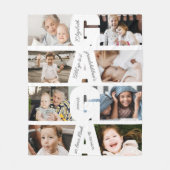 Modern Gaga Photo Collage & Grandkids' Names Fleece Deken (Voorkant)