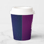 Modern Galaxy Astronaut Birthday Party Papieren Bekers (Rechts)