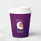 Modern Galaxy Astronaut Birthday Party Papieren Bekers (Voorkant)
