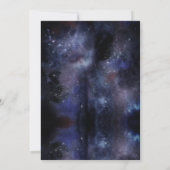 Modern Galaxy Planets Space Rocket Baby Shower Kaart (Achterkant)