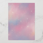 Modern Galaxy Roos Gold Bat Mitzvah Folie Folie Uitnodiging (Achterkant)