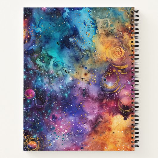 Modern Galaxy Spiral Notitieboek (Achterkant)