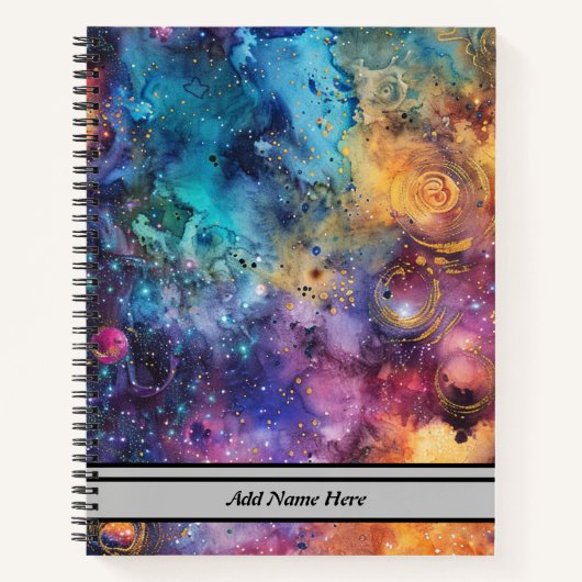 Modern Galaxy Spiral Notitieboek (Voorkant)