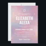 Modern Galaxy Star van David Bat Mitzvah Kaart<br><div class="desc">Modern Galaxy Star van David Bat Mitzvah</div>