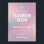 Modern Galaxy Star van David Bat Mitzvah Kaart<br><div class="desc">Modern Galaxy Star van David Bat Mitzvah</div>