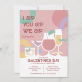 Modern Galentine's Day Party Uitnodiging (Voorkant)