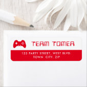 MODERN GAMING Bar Mitswa coole zwarte controller Etiket (Insitu)