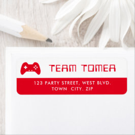 MODERN GAMING Bar Mitswa coole zwarte controller Etiket