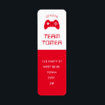 MODERN GAMING Bar Mitzvah koele zwarte bedieningse Etiket<br><div class="desc">door kat massard >> WWW.SIMPLYSWEETPAPERIE.COM <<<< Setup as a sjabloon is het eenvoudig aan te passen met uw eigen tekst - maak het van u! - - - - - - - - - - - - - - - - - - - - - van het model houden, maar...</div>