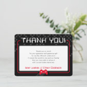 MODERN GAMING BEDANKT Bar Mitzvah cool zwart rood (Staand voorkant)