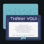 MODERN GAMING BEDANKT Bar Mitzvah marine aqua blau<br><div class="desc">door kat massard >>> www.simplysweetPAPERIE.com << Een eenvoudig ontwerp voor uw DANK U FLAT KAARTEN - aan uw belangrijkste uitnodigingen. Houd van het ontwerp, maar wil graag enkele wijzigingen zien - een ander kleurenschema, product, een foto toevoegen of aangepast voor een andere gelegenheid - geen zorgen neem gewoon contact met...</div>