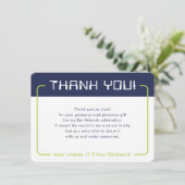 MODERN GAMING BEDANKT Bar Mitzvah marineblauw Limo (Staand voorkant)