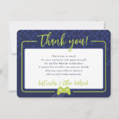 MODERN GAMING BEDANKT Bar Mitzvah marineblauw limo (Voorkant)