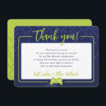 MODERN GAMING BEDANKT Bar Mitzvah marineblauw limo<br><div class="desc">door kat massard >>> www.simplysweetPAPERIE.com << Een eenvoudig ontwerp voor uw DANK U FLAT KAARTEN - aan uw belangrijkste uitnodigingen. Houd van het ontwerp, maar wil graag enkele wijzigingen zien - een ander kleurenschema, product, een foto toevoegen of aangepast voor een andere gelegenheid - geen zorgen neem gewoon contact met...</div>