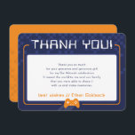 MODERN GAMING BEDANKT Bar Mitzvah marineblauw sina<br><div class="desc">door kat massard >>> www.simplysweetPAPERIE.com << Een eenvoudig ontwerp voor uw DANK U FLAT KAARTEN - aan uw belangrijkste uitnodigingen. Houd van het ontwerp, maar wil graag enkele wijzigingen zien - een ander kleurenschema, product, een foto toevoegen of aangepast voor een andere gelegenheid - geen zorgen neem gewoon contact met...</div>