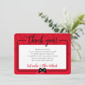 MODERN GAMING BEDANKT Bar Mitzvah rood zwart (Staand voorkant)