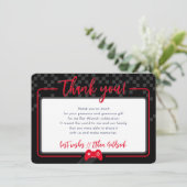 MODERN GAMING BEDANKT Bar Mitzvah zwart rood (Staand voorkant)