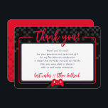 MODERN GAMING BEDANKT Bar Mitzvah zwart rood<br><div class="desc">door kat massard >>> www.simplysweetPAPERIE.com << Een eenvoudig ontwerp voor uw DANK U FLAT KAARTEN - aan uw belangrijkste uitnodigingen. Houd van het ontwerp, maar wil graag enkele wijzigingen zien - een ander kleurenschema, product, een foto toevoegen of aangepast voor een andere gelegenheid - geen zorgen neem gewoon contact met...</div>