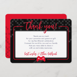 MODERN GAMING BEDANKT Bar Mitzvah zwart rood