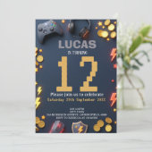 Modern Gaming Birthday Theme Kaart (Staand voorkant)