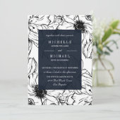 Modern Garden | Blauw | Florence bruiloft Kaart (Staand voorkant)