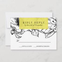 Modern Garden | Geel | Floral bruiloft RSVP