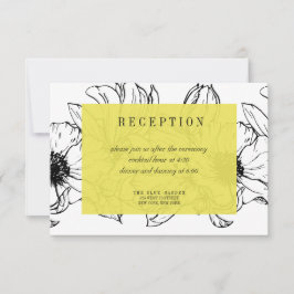 Modern Garden | Geel | Floral bruiloft RSVP Kaart