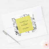 Modern Garden | Geel | Florence bruiloft Vierkante Sticker (Envelop)