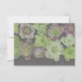 MODERN Garden Hellebore Wood en witte RSVP-kaart RSVP Kaartje (Achterkant)